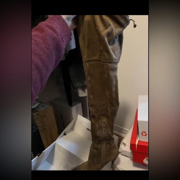 Aldo brown thigh high boots - Picture 2 of 2